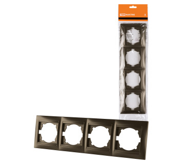 Рамка 4-х постовая горизонтальная бронза 