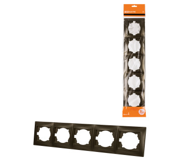 Рамка 5-ти постовая горизонтальная бронза 