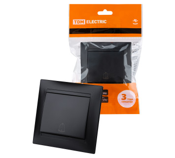 Кнопка звонковая 6А графит 