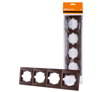 Рамка 4-х постовая горизонтальная венге 