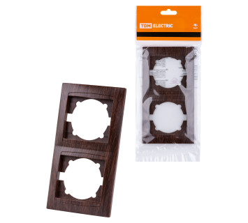 Рамка 2-х постовая вертикальная венге 