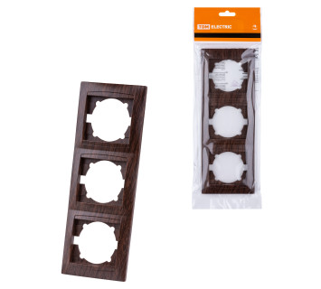 Рамка 3-х постовая вертикальная венге 