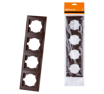 Рамка 4-х постовая вертикальная венге 