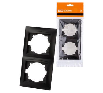 Рамка 2-х постовая вертикальная графит 