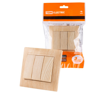 Выключатель 3-х кл. 10А сосна 