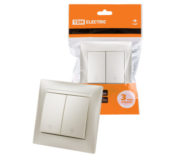 Выключатель на 2 направления 2 кл. 10А перламутр 