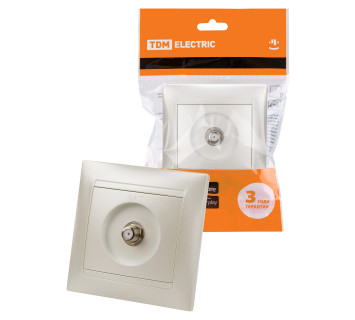 Розетка SAT (F-разъем) 0-2400МГц перламутр 