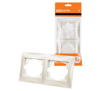 Рамка 2-х постовая горизонтальная перламутр 