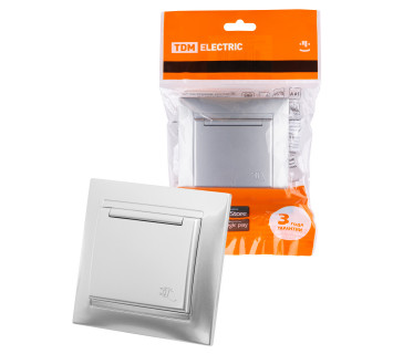 Розетка 2П+З 16А 250В IP44 с крышкой серебр. металлик 