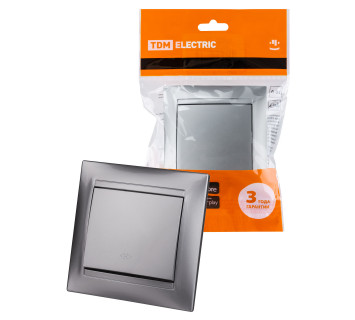 Перекрестный выключатель 1-кл. 10А серебр. металлик 