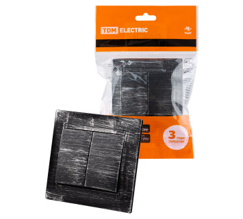 Выключатель на 2 направления 2 кл. 10А старинное серебро 