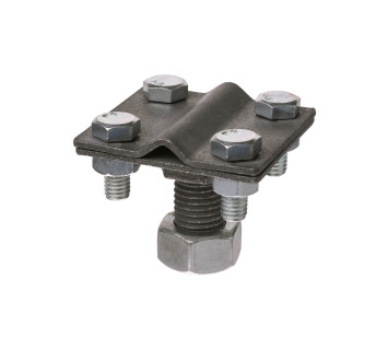 Зажим прута с болтовым креплением к муфте 4-х болтовой, прут ?6-10 мм, М16, термодиффузия TDM