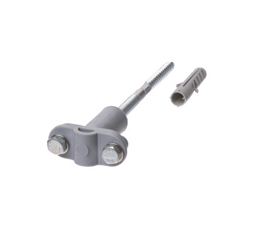 Держатель фасадный сборный для прута ?6-10 мм длина 200 мм, дюбель, полимерный зажим TDM