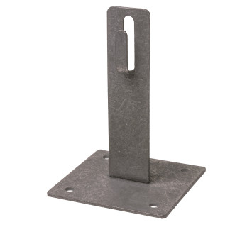 Держатель для плос.кровли для прута ?6-10 мм, стал. крюк, осн. 100х100 мм, в. 100 мм, гор. цинк. TDM