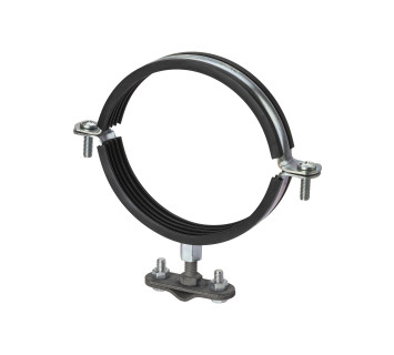 Держатель хомут с резиновым уплотнением ?112-117 мм, для прута ?6-10 мм, стал. зажим, термодиф. TDM