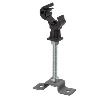 Держатель для гор. и верт. пов-й, полим. фикс. с защелкой для прута ?8-10 мм, со шпилькой 100 ммTDM