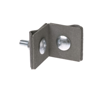 Держатель фальцевый стальной зажим 45х45 мм для прута ?6-10 мм, гор. цинк. TDM