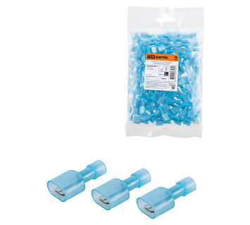 Разъем РпИп 2,5-6 плоский (папа) нейлоновый (100 шт.) TDM