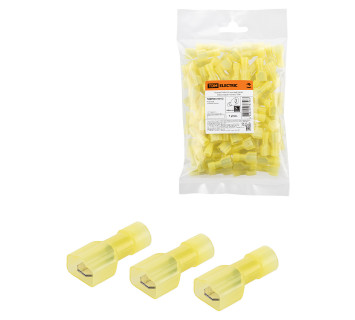 Разъем РпИп 6-6 плоский (папа) нейлоновый (100 шт.) TDM