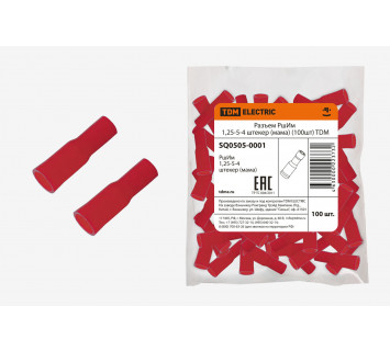 Разъем РшИм 1,25-5-4 штекер (мама) (100шт) TDM