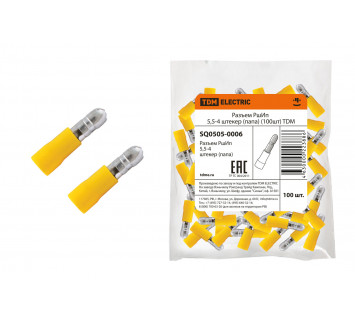 Разъем РшИп 5,5-4 штекер (папа) (100шт) TDM