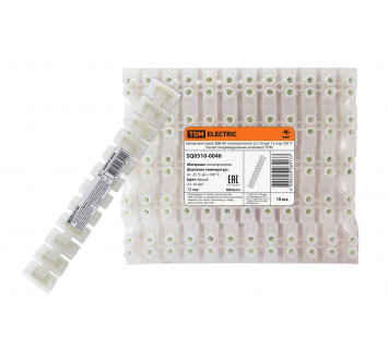 Зажим винтовой ЗВИ-60 полипропилен 2,5-16мм2 12пар 100°С белый (индивидуальная упаковка) TDM