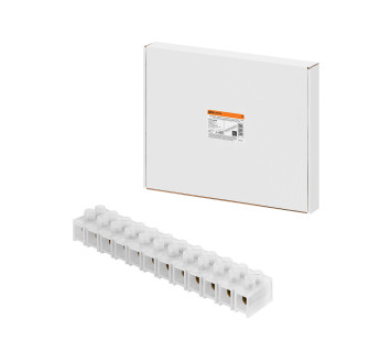 Зажим винтовой ЗВИ-150 полипропилен 10-35мм2 12пар 100°С белый (индивидуальная упаковка) TDM