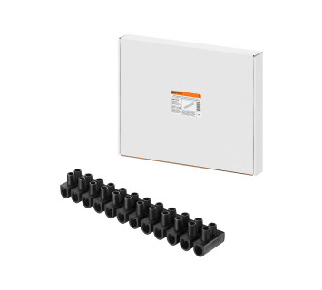 Зажим винтовой ЗВИ-100, полипропилен, 6-25 мм?, 12 пар, 100 °С,черный (индивидуальная упаковка), TDM