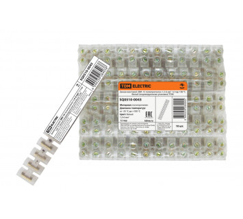 Зажим винтовой ЗВИ-15 полипропилен 1,5-6мм2 12пар 100°С белый (индивидуальная упаковка) TDM