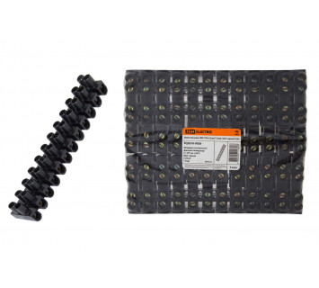 Зажим винтовой ЗВИ-100 полипропилен 6-25мм2 12пар 100°С черный TDM