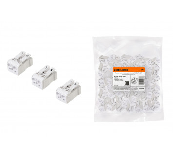 Клемма пружинная соединительная КСПн2-L+N, 16 A, с монтажной ножкой TDM