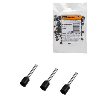 Наконечник-гильза Е1512 1,5мм2 с изолированным фланцем (100шт) TDM