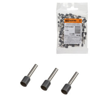 Наконечник-гильза Е2512 2,5мм2 с изолированным фланцем (100шт) TDM