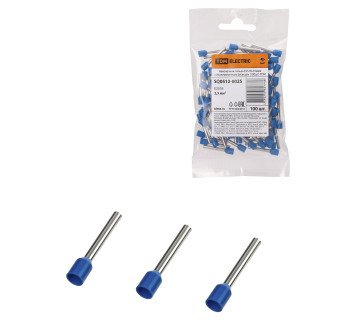 Наконечник-гильза Е2518 2,5мм2 с изолированным фланцем (100шт) TDM