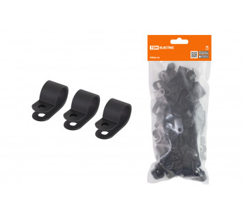 Скоба нейлоновая крепежная СКН-5 черная (100 шт) TDM