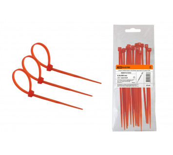 Хомуты нейлоновые 4,8х300мм (красный) (25 штук) TDM