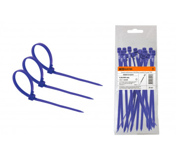 Хомуты нейлоновые 4,8х300мм (синий) (25 штук) TDM
