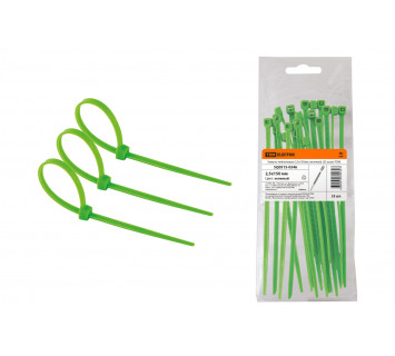Хомуты нейлоновые 2,5х150мм (зеленый) (25 штук) TDM