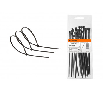Хомут 3,6х300мм нейлон (черный) (25 штук) TDM