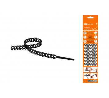 Стяжка чёрная ПУ многозвенная RS 10x300 (20 шт) TDM