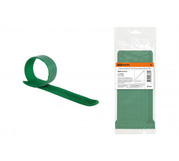 Хомут-липучка ХЛ 16х210 мм зеленый (20 шт) TDM