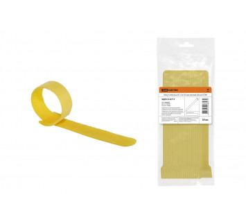 Хомут-липучка ХЛ 12х135 мм желтый (20 шт) TDM