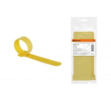 Хомут-липучка ХЛ 16х210 мм желтый (20 шт) TDM