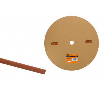 Термоусаживаемая трубка ТУТнг 8/4 красная (100 м/ролл) TDM