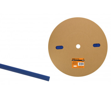 Термоусаживаемая трубка ТУТнг 8/4 синяя (100 м/ролл) TDM