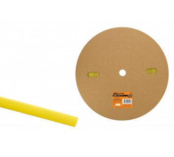 Термоусаживаемая трубка ТУТнг 12/6 желтая (100 м/ролл) TDM