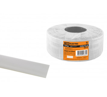 Термоусаживаемая трубка ТУТнг 25/12,5 белая (50 м/ролл) TDM