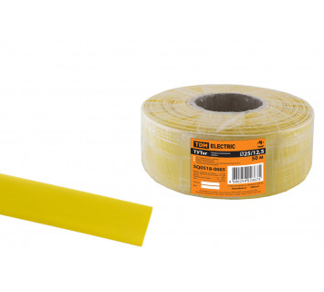 Термоусаживаемая трубка ТУТнг 25/12,5 желтая (50 м/ролл) TDM