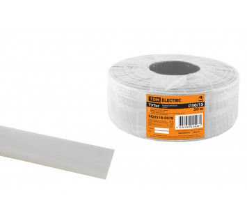 Термоусаживаемая трубка ТУТнг 30/15 белая (50 м/ролл) TDM