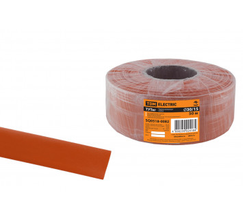 Термоусаживаемая трубка ТУТнг 30/15 красная (50 м/ролл) TDM